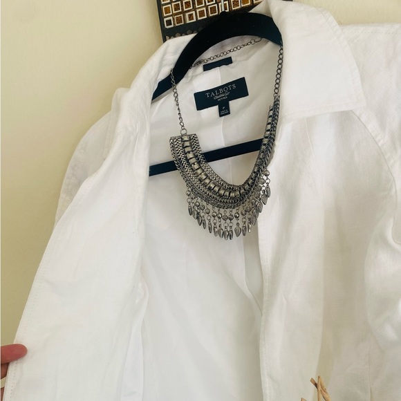 Talbots 100% Linen blazer super classy - Picture 3 of 9